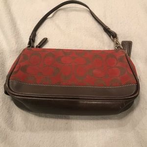 Coach Demi Bag in Red and Brown
